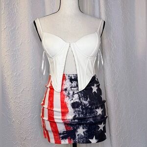 A3 design American Flag Skirt size XS